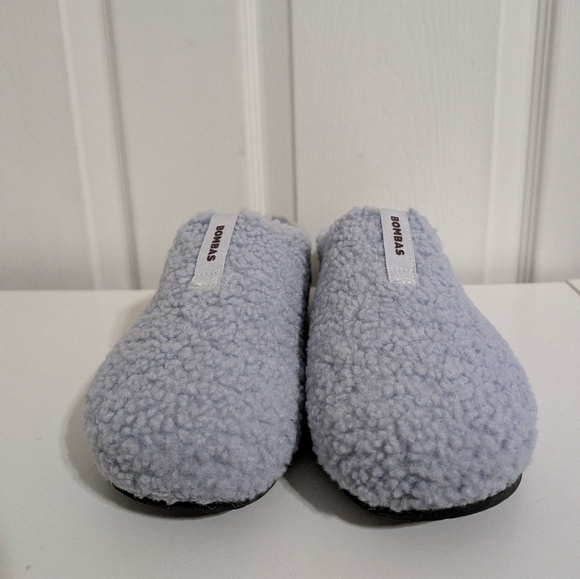 Bombas Womens Sunday Slippers Blue Sherpa Fuzzy House Shoes Size 8 - Picture 2 of 8
